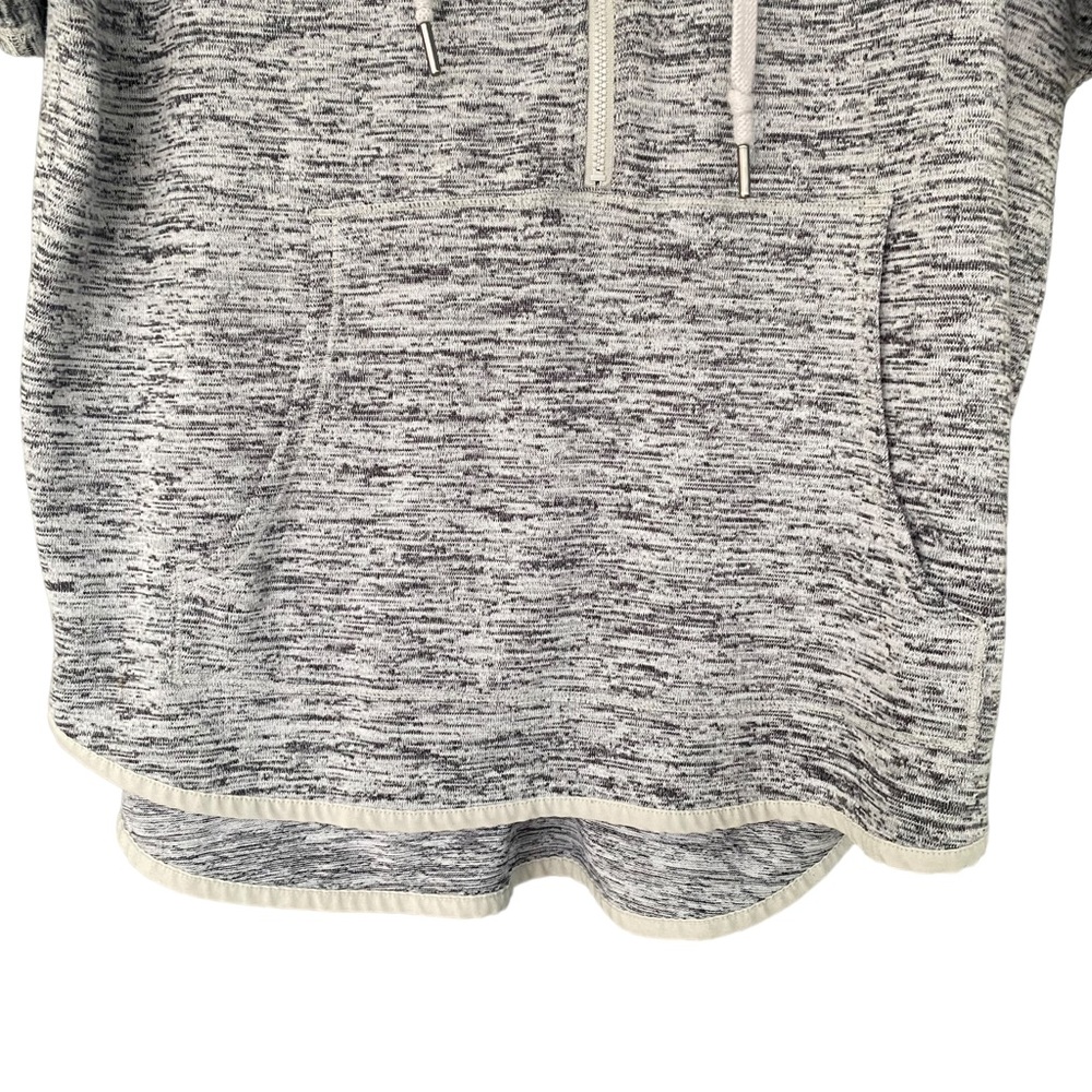 Athleta Heather Grey Short Sleeve Pullover Hoodie M - Picture 8 of 15